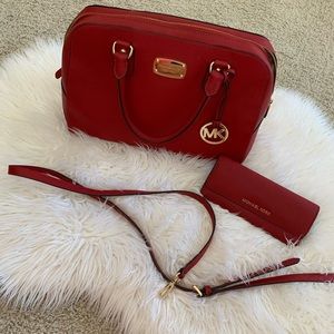 Red MK purse with wallet